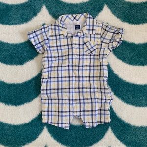 Janie and Jack Madras Checked Romper, Size 3-6mo